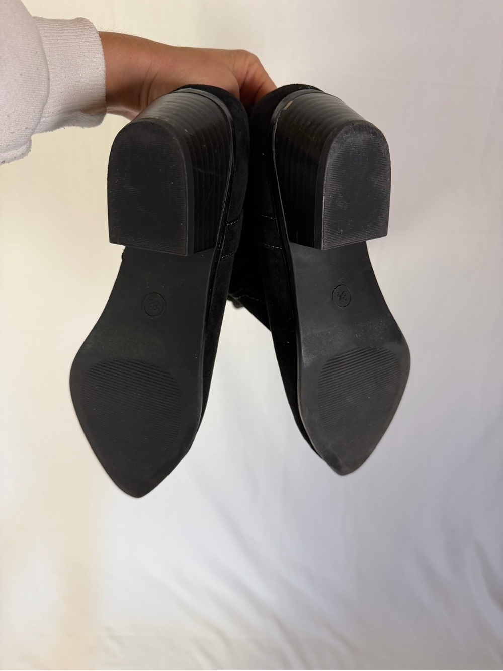Universal Thread Black Suede Over-the-Knee Western Boots - Picture 2 of 2